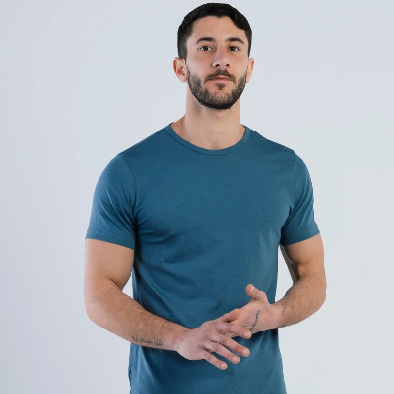 Egyptian cotton shirt in denim blue
