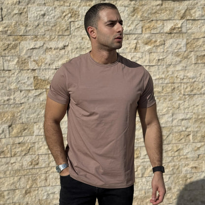 Mocha premium men’s t-shirt made from Giza Egyptian cotton by Intersect Collection