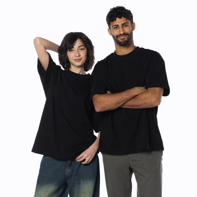 Black oversized t-shirt unisex by Intersect Collection