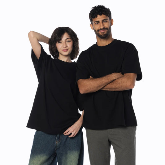 Black oversized t-shirt unisex by Intersect Collection