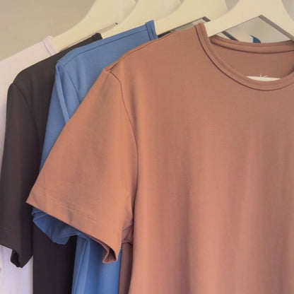 Brown crew neck tee